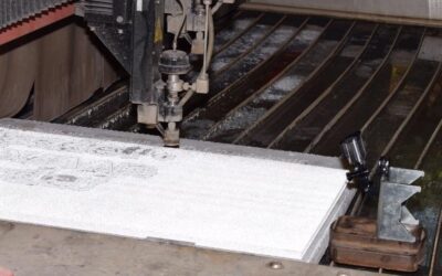 How does waterjet cutting eliminate profiling processes and increase efficiency?